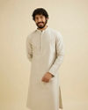 Smoke Grey Sequinned Kurta Set